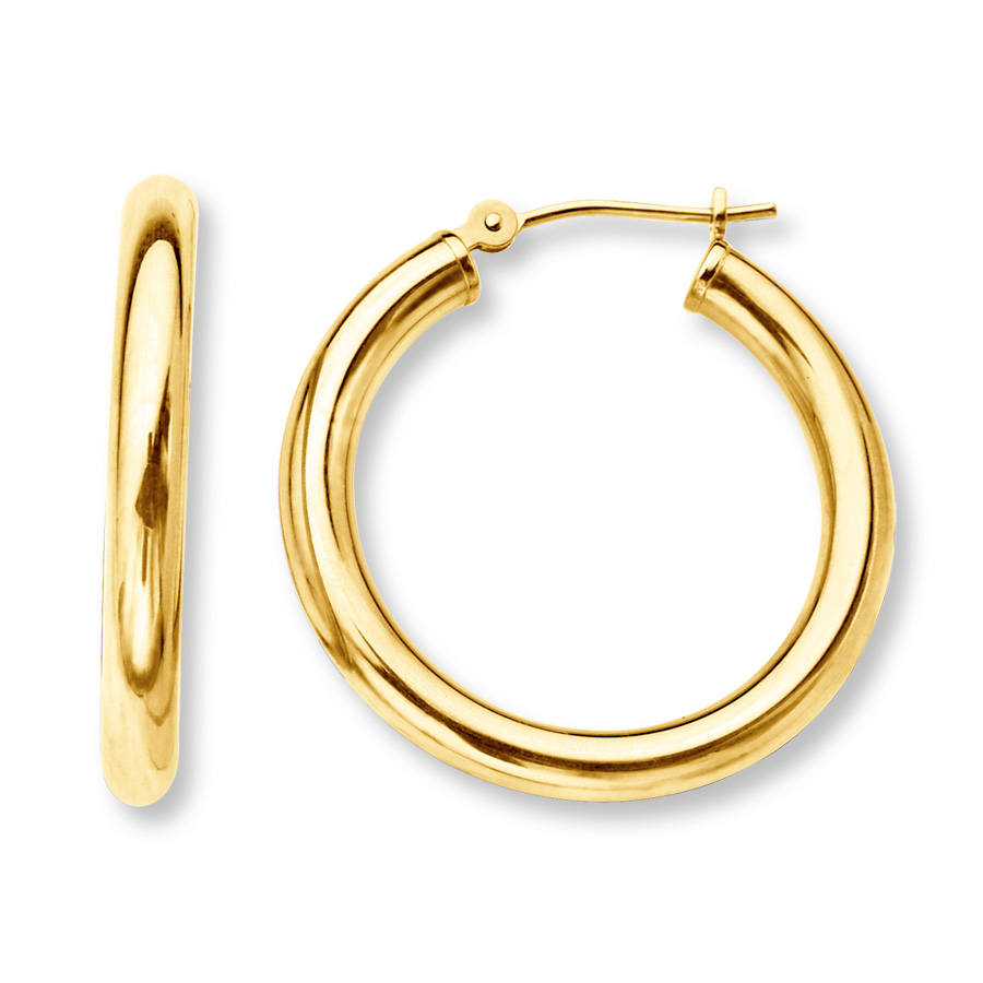 Men’s Gold Circle Earrings